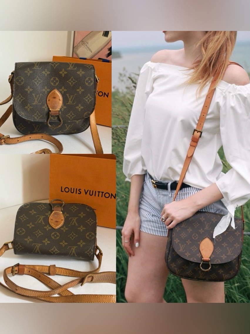 Louis Vuitton Saint Cloud Mm Monogram Crossbody Bag Vintage Authentic